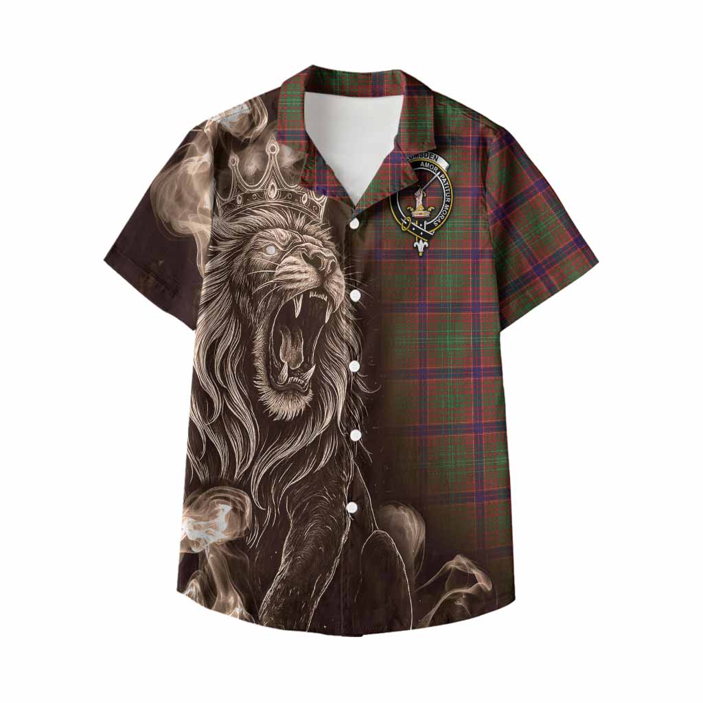 Lumsden Tartan Kid Hawaiian Shirt Roaring Lion Heritage