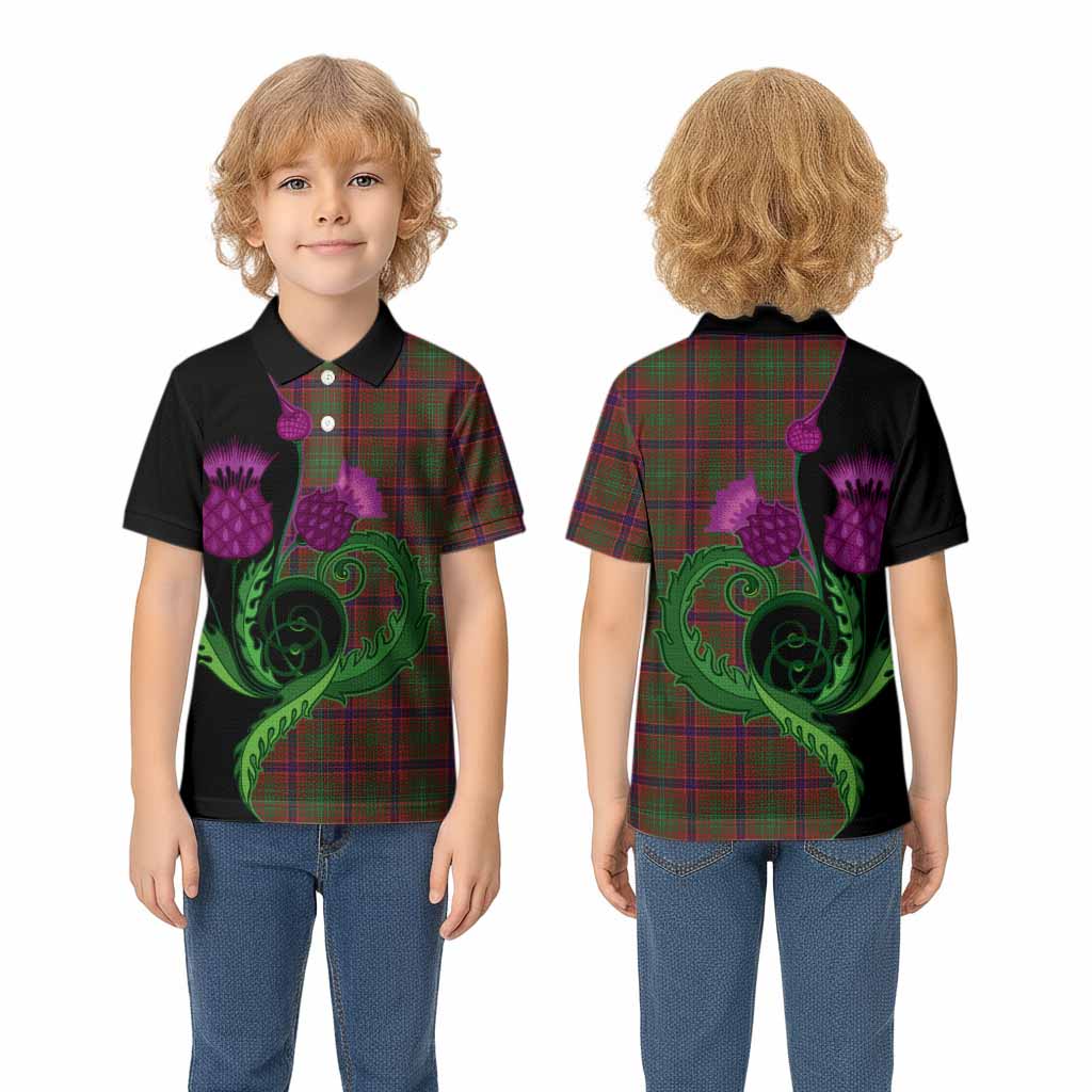 Lumsden Tartan Kid Polo Shirt Traditional Scottish Thistle