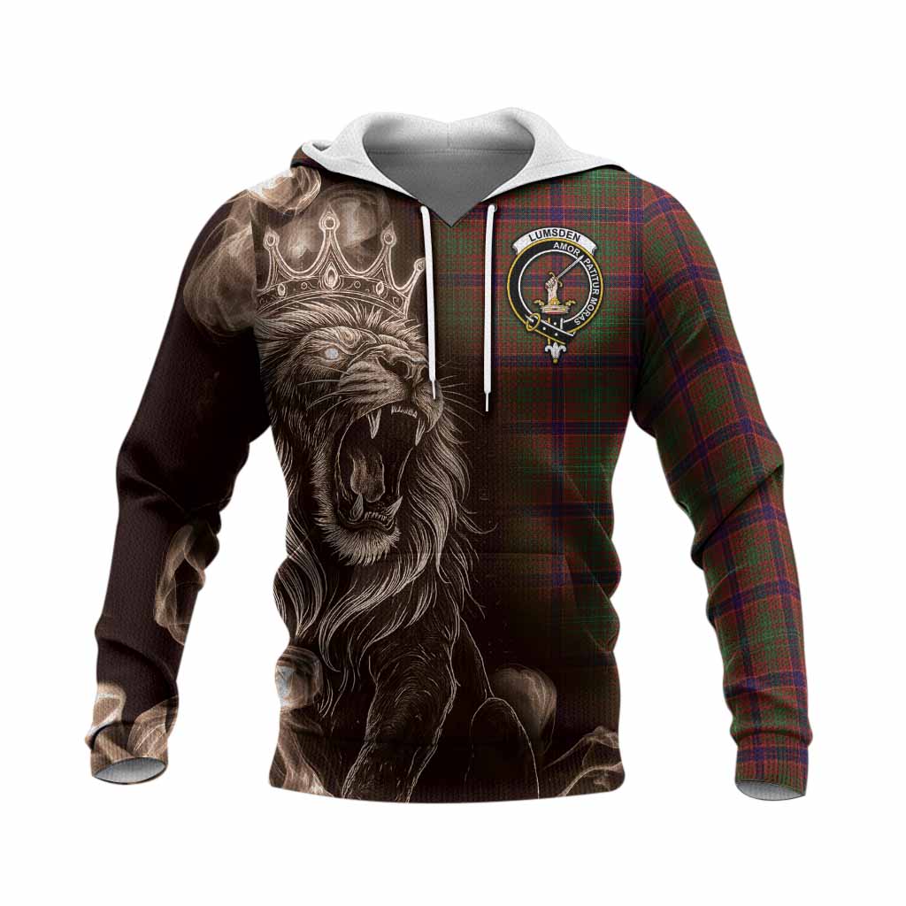 Lumsden Tartan Knitted Hoodie Roaring Lion Heritage