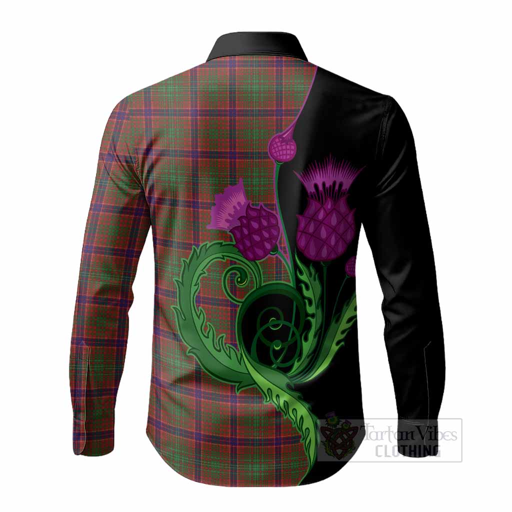 Lumsden Tartan Long Sleeve Button Shirts Traditional Scottish Thistle