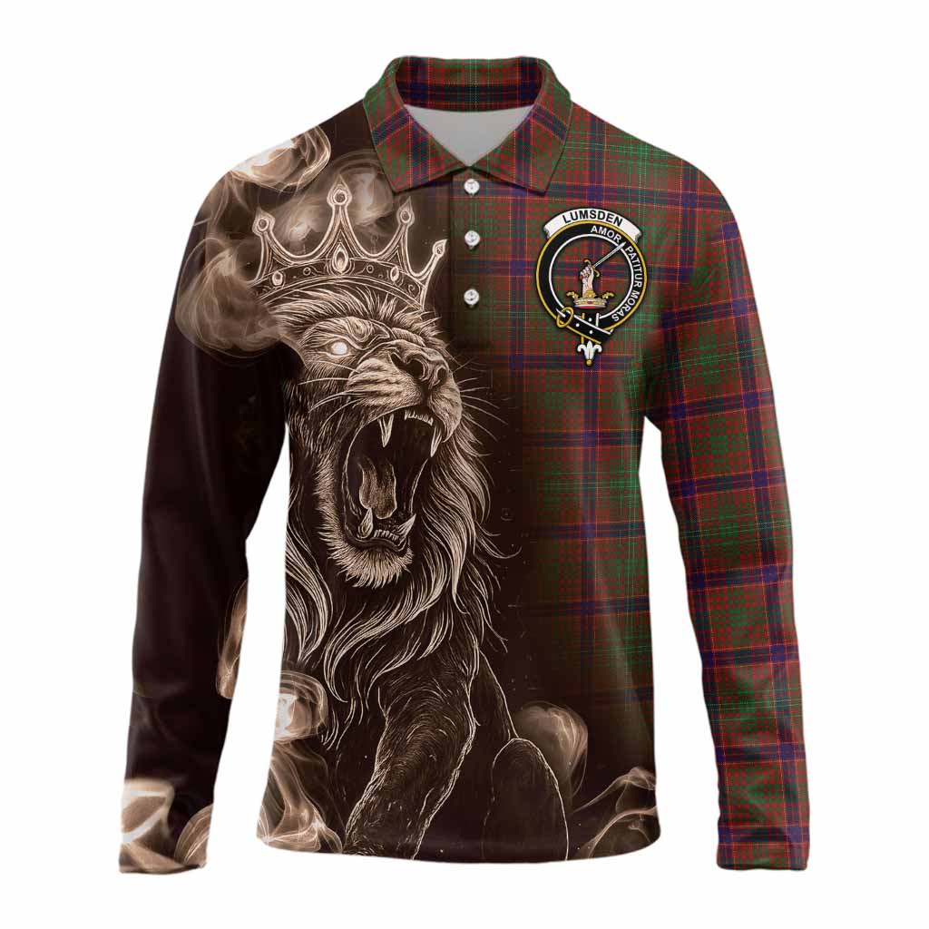 Lumsden Tartan Long Sleeve Polo Shirt Roaring Lion Heritage