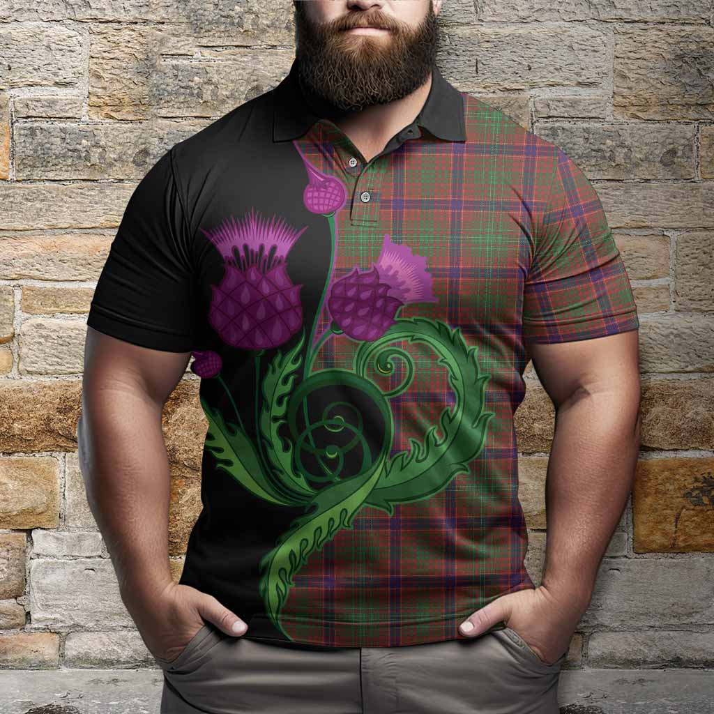 Lumsden Tartan Polo Shirt Traditional Scottish Thistle