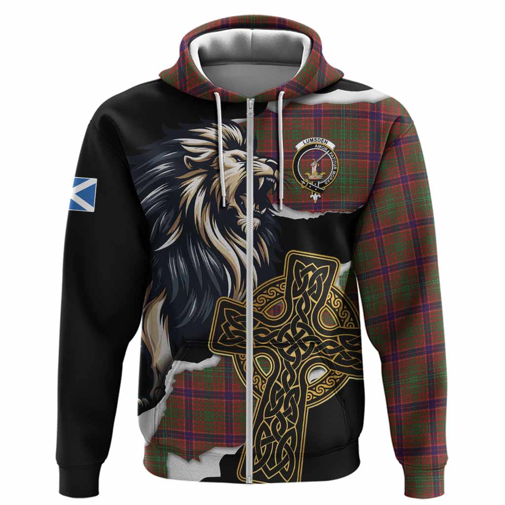 Lumsden Tartan Scottish Hoodie Lion Celtic Heritage