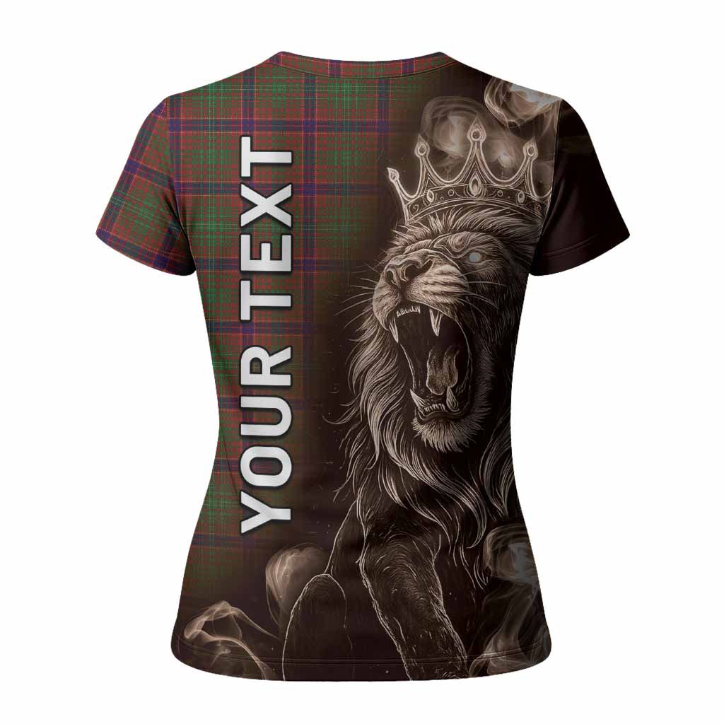 Lumsden Tartan Women T shirt Roaring Lion Heritage