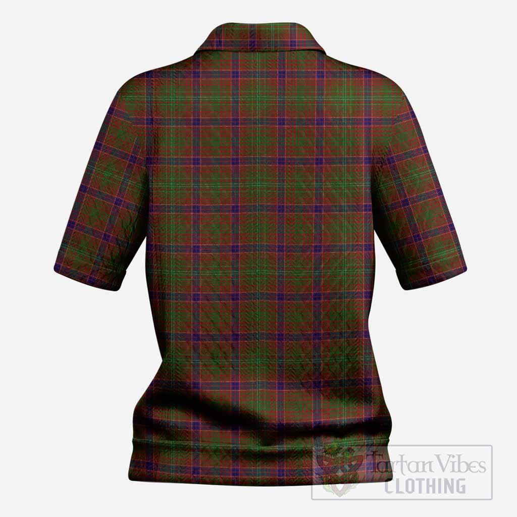 Lumsden Tartan Women’s Polo Sweater Top with Family Crest