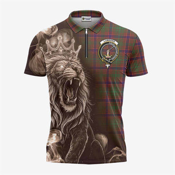 Lumsden Tartan Zipper Polo Shirt Roaring Lion Heritage