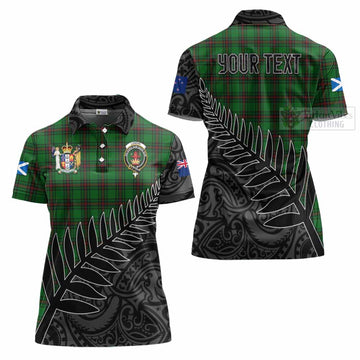 Lundin Crest Tartan Women's Polo Shirt with New Zealand Silver Fern Half Style Women - Tartan Vibes Clothing