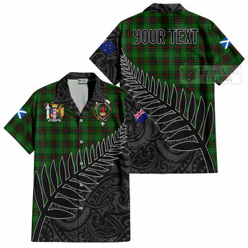 Lundin Crest Tartan Hawaiian Shirt with New Zealand Silver Fern Half Style Kid - Tartan Vibes Clothing