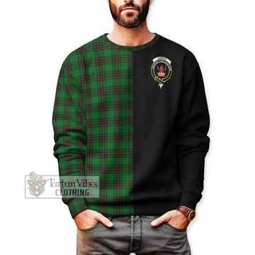 Lundin Tartan Sweatshirt with Family Crest and Half Of Me Style Unisex - Tartan Vibes Clothing