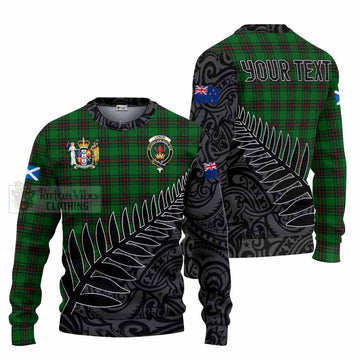 Lundin Crest Tartan Knitted Sweater with New Zealand Silver Fern Half Style Unisex - Tartan Vibes Clothing
