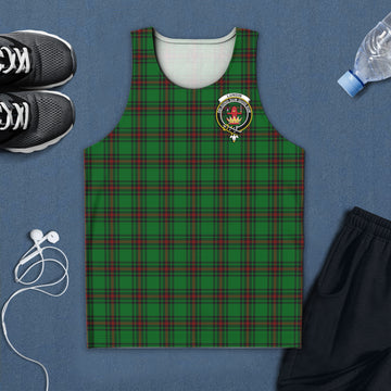 Lundin Tartan Mens Tank Top with Family Crest
