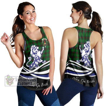 Lundin Tartan Women's Racerback Tanks with Alba Gu Brath Regal Lion Emblem 4XL - Tartan Vibes Clothing