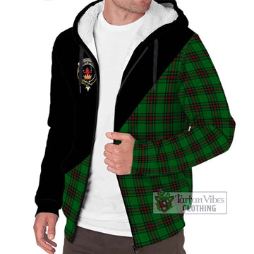 Lundin Tartan Sherpa Hoodie with Family Crest and Military Logo Style Unisex S - Tartan Vibes Clothing