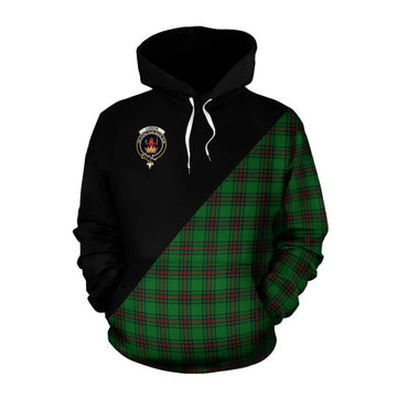 Lundin Tartan Cotton Hoodie with Family Crest and Military Logo Style Pullover Hoodie XS - Tartan Vibes Clothing
