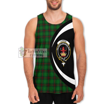 Lundin Tartan Men's Tank Top with Family Crest Circle Style Men - Tartan Vibes Clothing