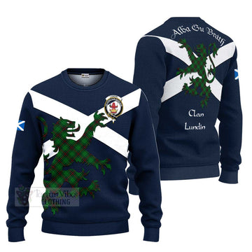 Lundin Tartan Lion Rampant Ugly Sweater Proudly Display Your Heritage with Alba Gu Brath and Clan Name Unisex - Tartan Vibes Clothing