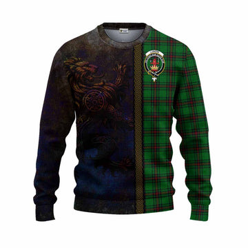 Lundin Tartan Family Crest Knitted Sweater Alba Gu Brath Be Brave Lion Ancient Style Unisex - Tartan Vibes Clothing