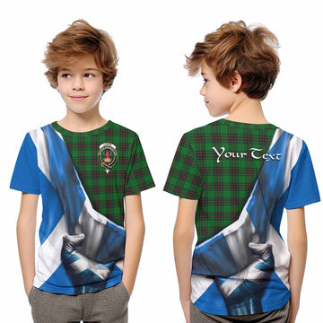 Lundin Tartan Kid T-Shirt with Family Crest Scotland Patriotic Style Youth XL Size14 - Tartan Vibes Clothing