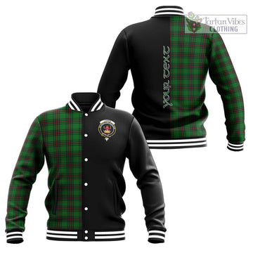 Lundin Tartan Baseball Jacket with Family Crest and Half Of Me Style Unisex - Tartan Vibes Clothing