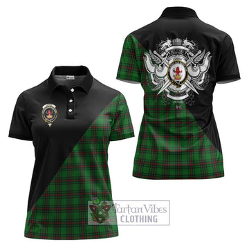 Lundin Tartan Women's Polo Shirt with Family Crest and Military Logo Style Women - Tartan Vibes Clothing