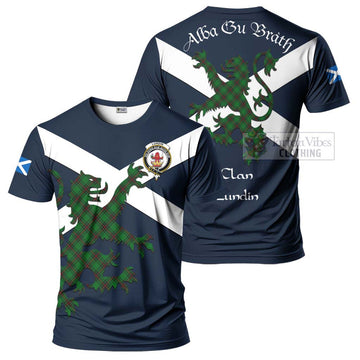 Lundin Tartan Lion Rampant T-Shirt Proudly Display Your Heritage with Alba Gu Brath and Clan Name Kid's Shirt - Tartan Vibes Clothing