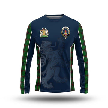 Lundin Tartan Long Sleeve T-Shirt with Family Crest and Lion Rampant Vibes Sport Style Unisex - Tartan Vibes Clothing