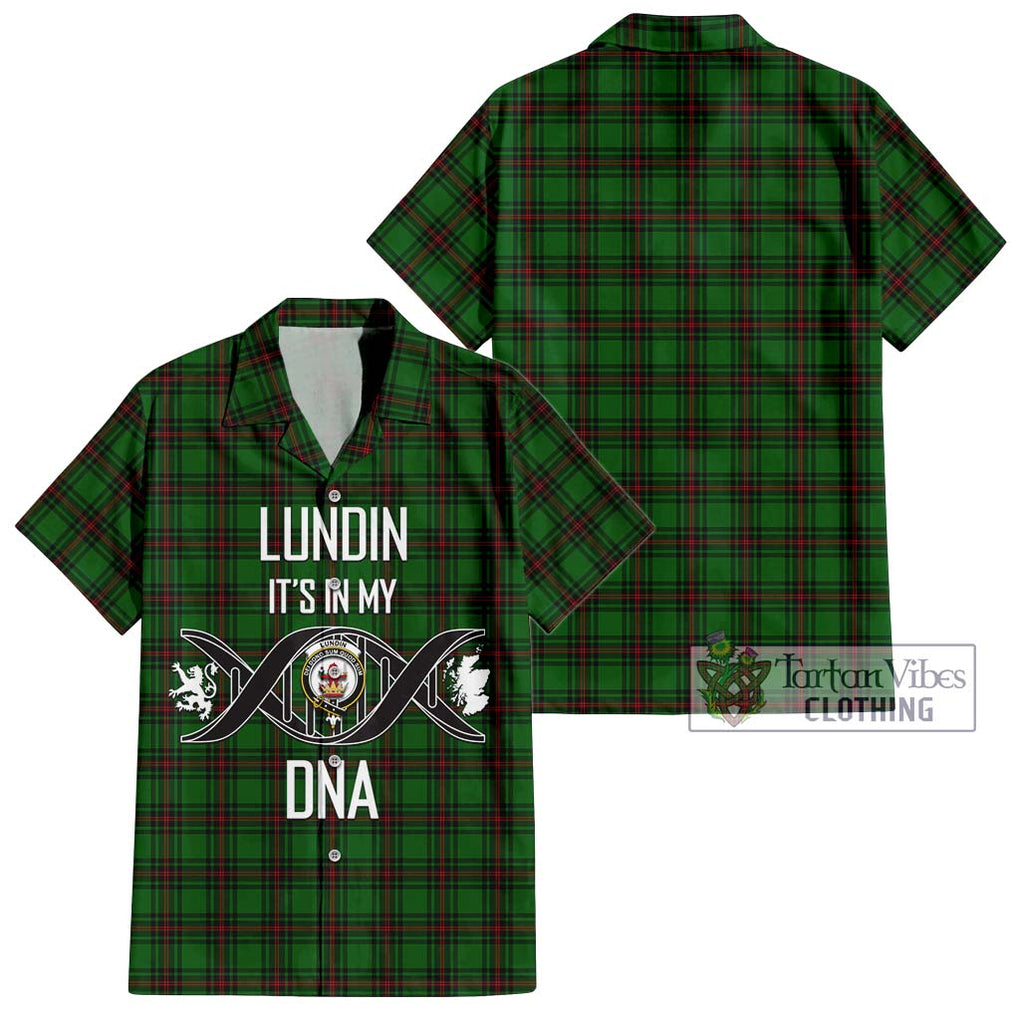 Lundin Tartan Hawaiian Shirt with Family Crest DNA In Me Style Kid - Tartan Vibes Clothing