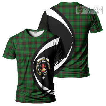 Lundin Tartan T-Shirt with Family Crest Circle Style Kid's Shirt - Tartan Vibes Clothing