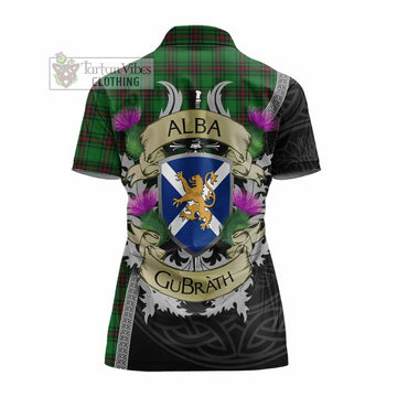 Lundin Tartan Family Crest Women's Polo Shirt Lion Rampant Royal Thistle Shield Celtic Inspired - Tartan Vibes Clothing