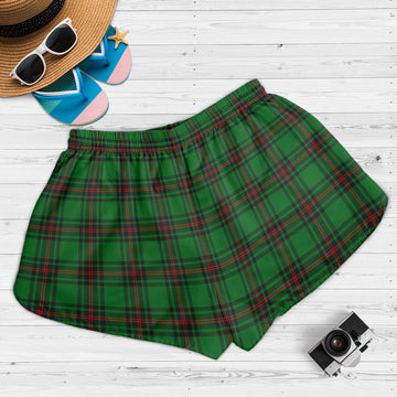 Lundin Tartan Womens Shorts with Family Crest - Tartan Vibes Clothing