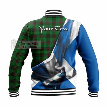 Lundin Tartan Baseball Jacket with Family Crest Scotland Patriotic Style - Tartan Vibes Clothing