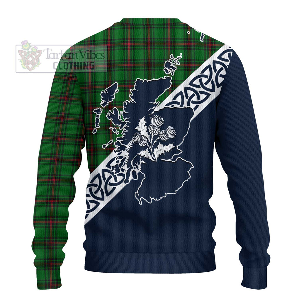 Lundin Tartan Ugly Sweater Featuring Thistle and Scotland Map - Tartan Vibes Clothing