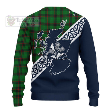 Lundin Tartan Ugly Sweater Featuring Thistle and Scotland Map - Tartan Vibes Clothing
