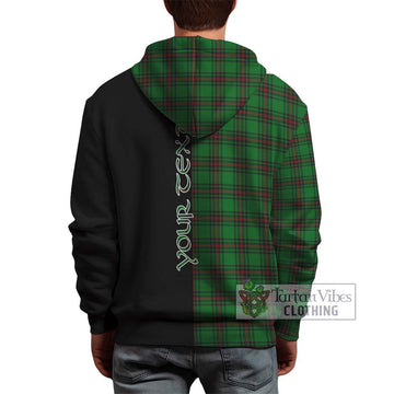 Lundin Tartan Hoodie with Family Crest and Half Of Me Style - Tartan Vibes Clothing