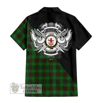 Lundin Tartan Hawaiian Shirt with Family Crest and Military Logo Style - Tartan Vibes Clothing
