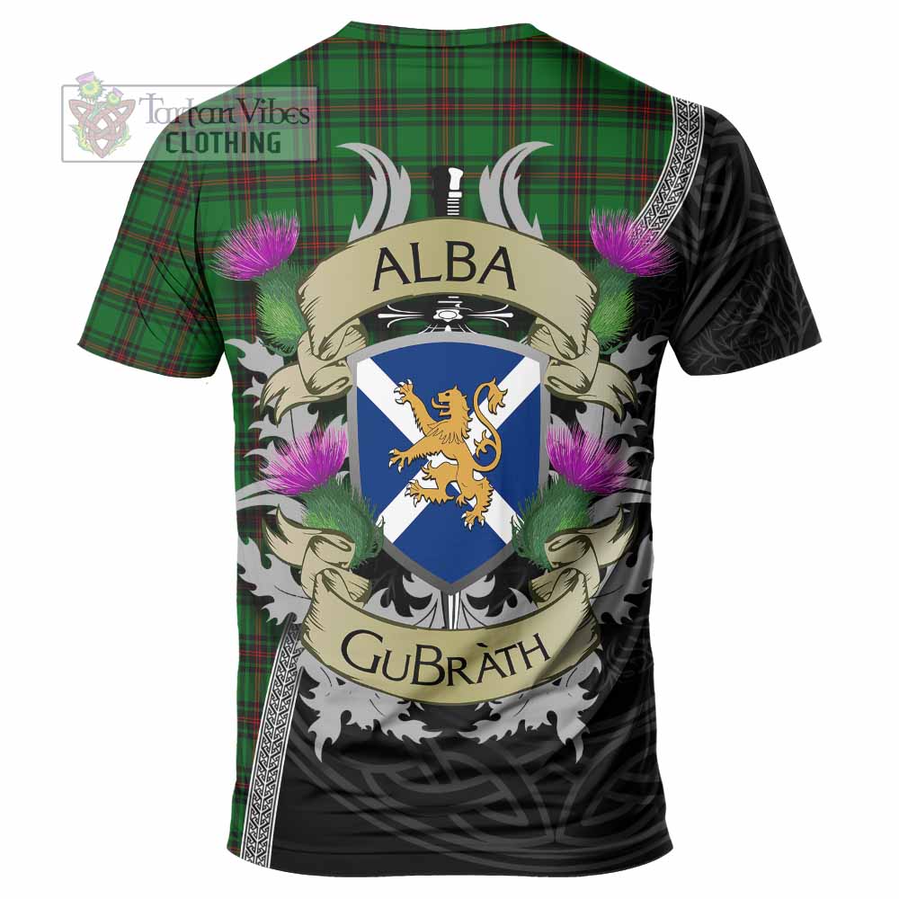 Lundin Tartan Family Crest T-Shirt Lion Rampant Royal Thistle Shield Celtic Inspired - Tartan Vibes Clothing