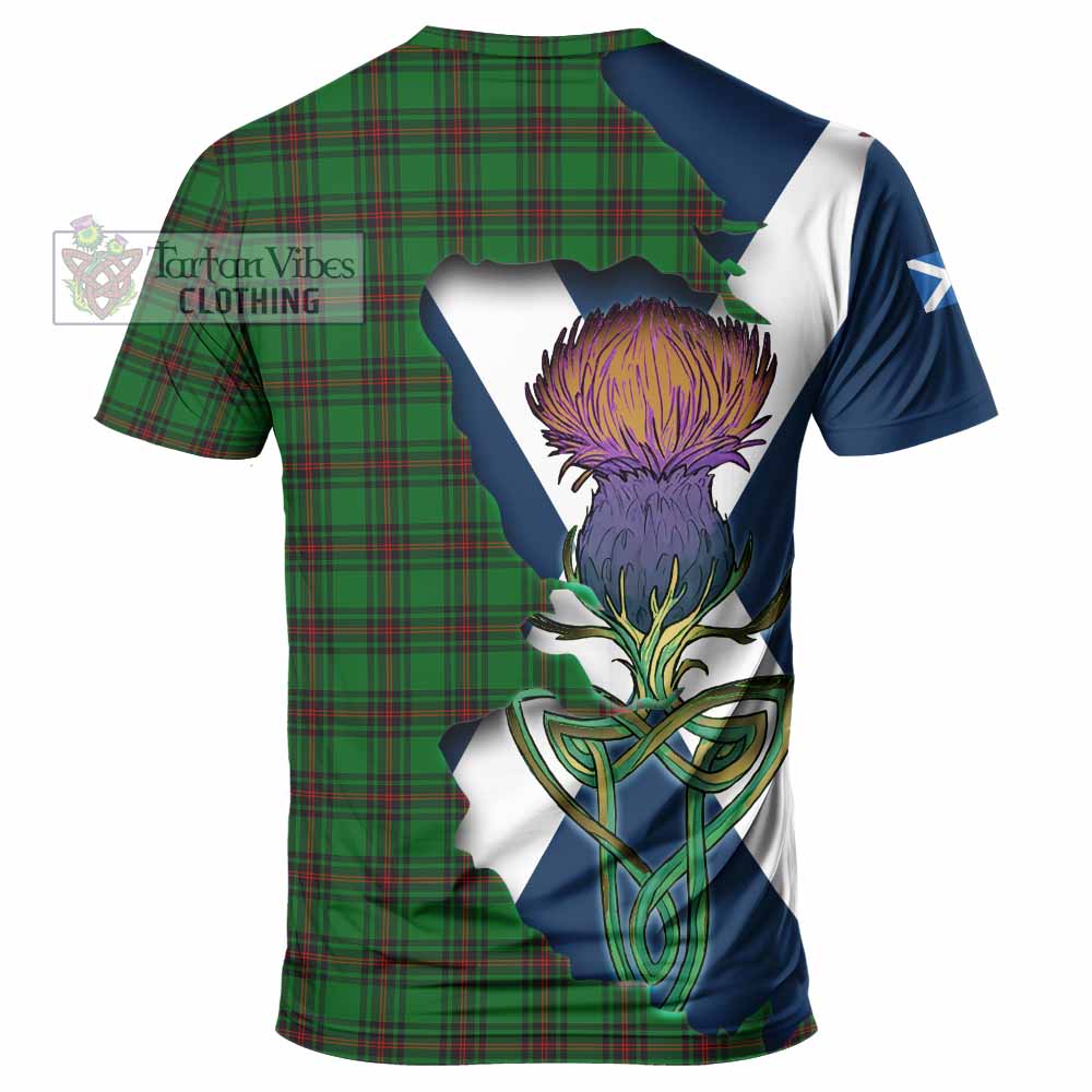 Lundin Tartan Family Crest T-Shirt Scottish Thistle Celtic Inspired - Tartan Vibes Clothing