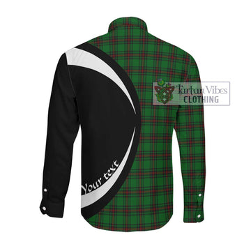 Lundin Tartan Long Sleeve Button Up with Family Crest Circle Style Men's Shirt - Tartan Vibes Clothing