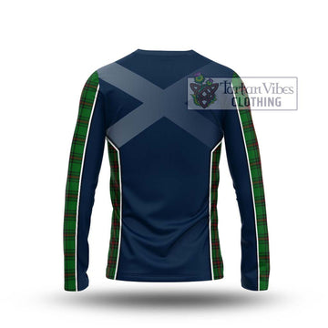 Lundin Tartan Long Sleeve T-Shirt with Family Crest and Lion Rampant Vibes Sport Style - Tartan Vibes Clothing