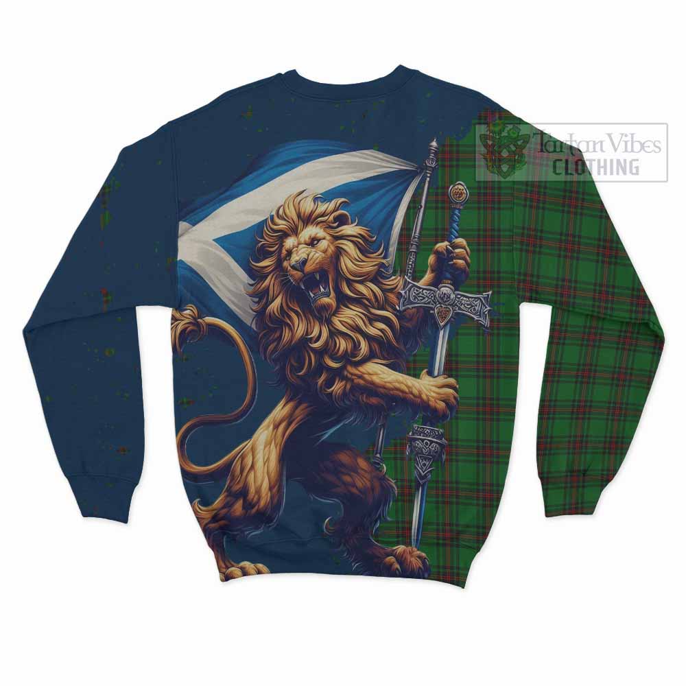 Lundin Tartan Family Crest Sweatshirt with Scottish Majestic Lion - Tartan Vibes Clothing