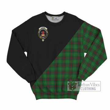 Lundin Tartan Sweatshirt with Family Crest and Military Logo Style - Tartan Vibes Clothing