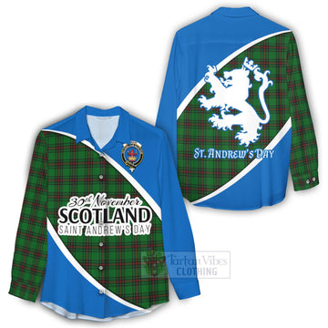 Lundin Family Crest Tartan Women's Casual Shirt Celebrate Saint Andrew's Day in Style - Tartan Vibes Clothing