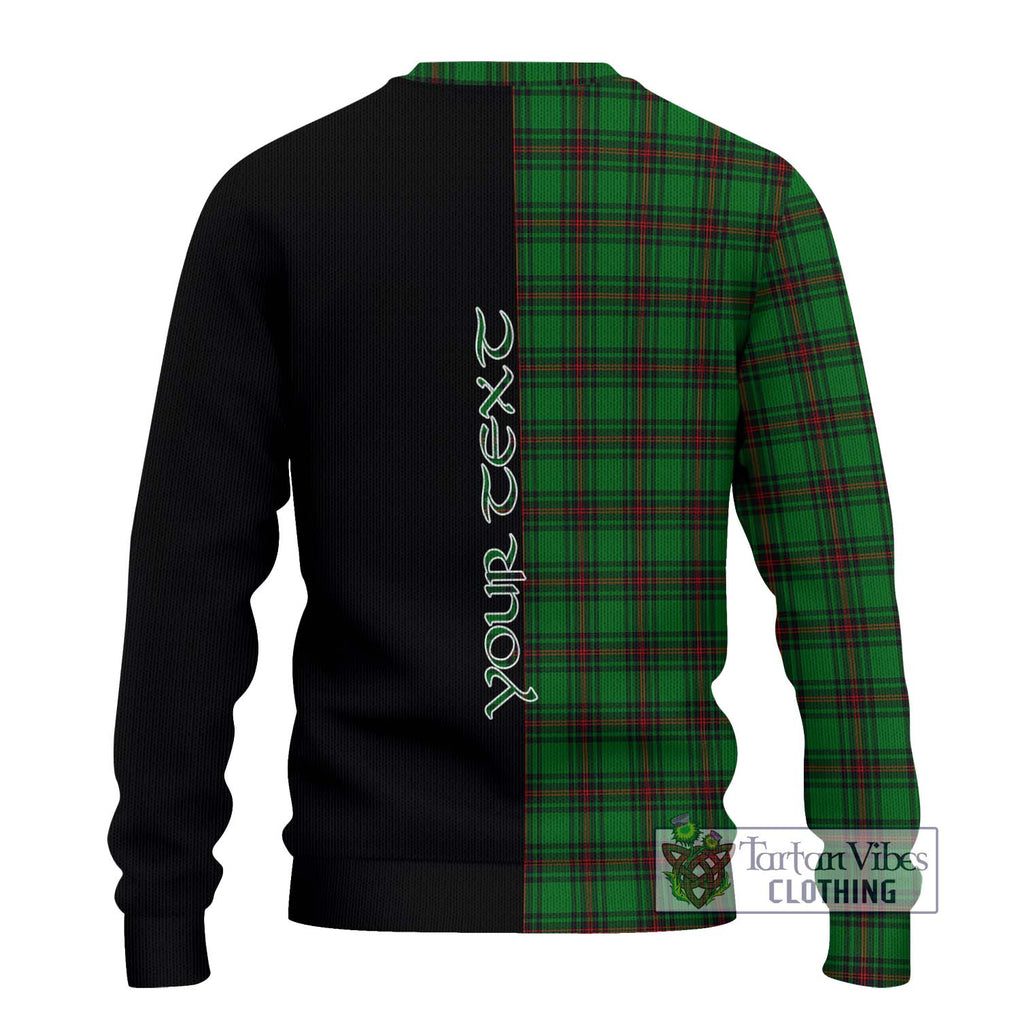 Lundin Tartan Ugly Sweater with Family Crest and Half Of Me Style - Tartan Vibes Clothing