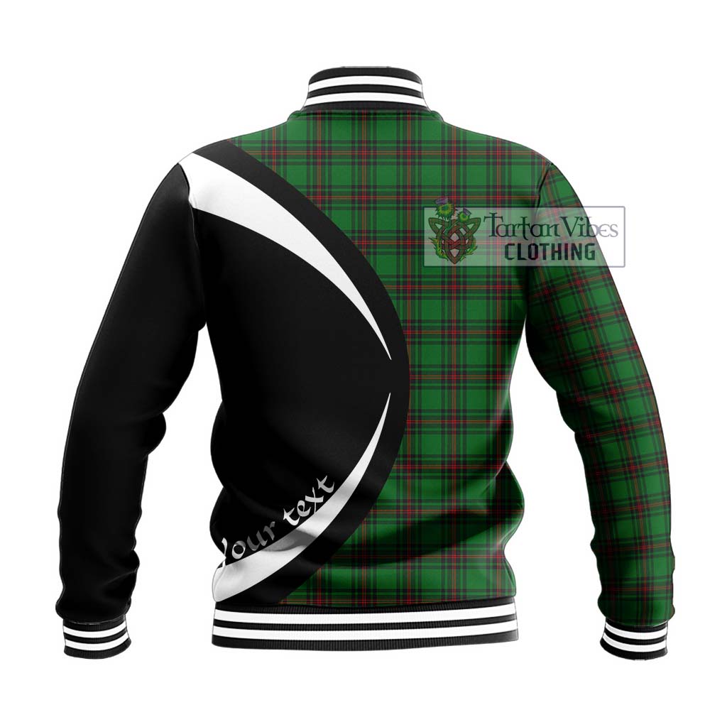 Lundin Tartan Baseball Jacket with Family Crest Circle Style - Tartan Vibes Clothing