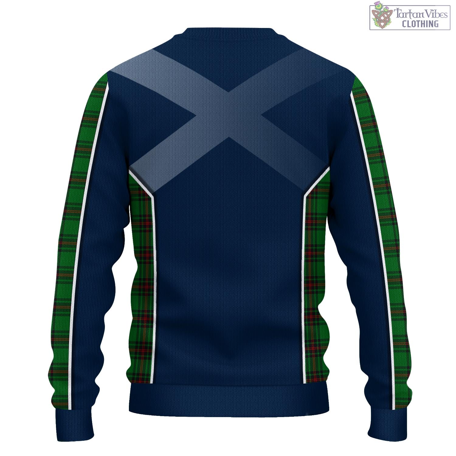 Lundin Tartan Knitted Sweatshirt with Family Crest and Scottish Thistle Vibes Sport Style - Tartan Vibes Clothing