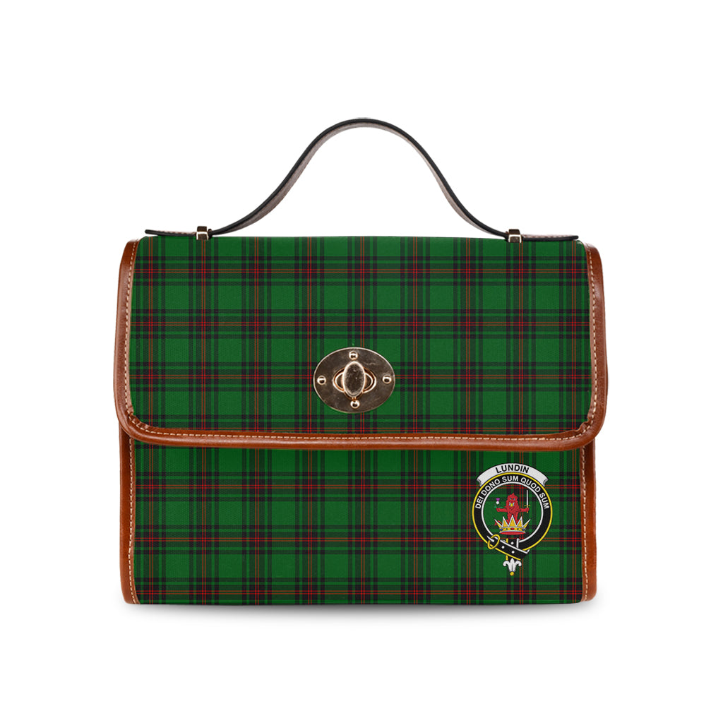lundin-tartan-leather-strap-waterproof-canvas-bag-with-family-crest