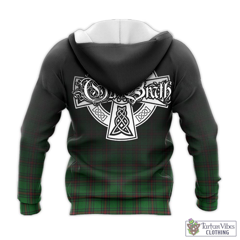 Lundin Tartan Knitted Hoodie Featuring Alba Gu Brath Family Crest Celtic Inspired - Tartan Vibes Clothing