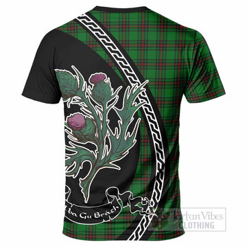 Lundin Family Crest Tartan T-Shirt Alba Thistle Inspired - Tartan Vibes Clothing