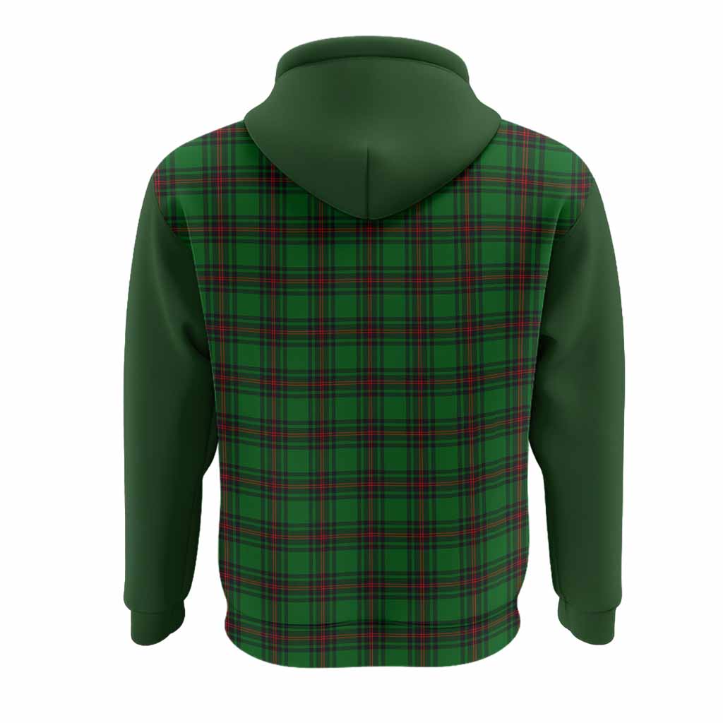 Lundin Tartan Accent Hoodie with Family Crest