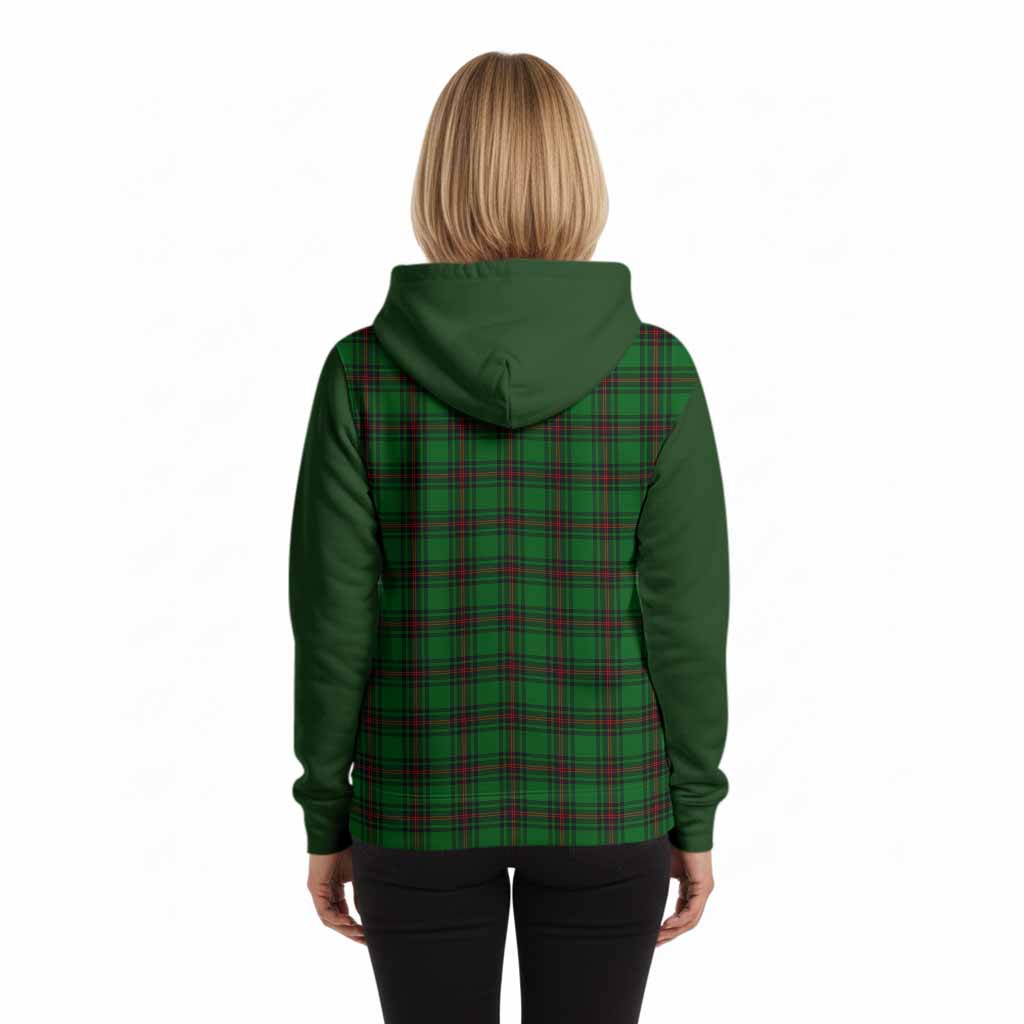 Lundin Tartan Accent Hoodie with Family Crest